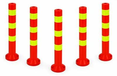 Obrázok produktu pre Sada 5 reflexných plastových stĺpikov - Výška 68 cm