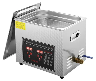 Immagine prodotto di Pulitore a ultrasuoni Pulitore a ultrasuoni per acciaio inox 300 W, 10 L Pulitore a ultrasuoni con display digitale 0-30 min, pulizia a ultrasuoni per gioielli, occhiali, orologi ecc.