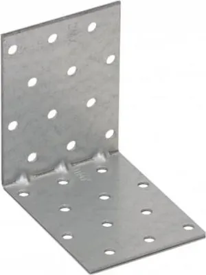 Produktbild von 20x Winkelverbinder mit kleiner Sicke 80x80x60mm Lochplattenwinkel Stuhlwinkel