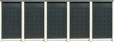 Produktbild von 5 Tailor Mülltonnenboxen Basic für 120 Liter Tonne /Stanzung 1 /Anthrazit / Grau