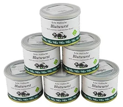 Produktbild von Echt Hällische Hausmacher Blutwurst von der BESH 6er Set (6 Dosen à 200 g)