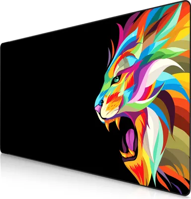 Produktbild von Titanwolf Gaming Mauspad, XXXL Speed Mousepad 1200 x 600 mm, Geschwindigkeit & Präzision, Colour Lion 2