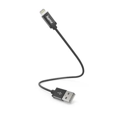 Zdjęcie produktu dla Hama 00201578 Kabel Lightning 0,2 m czarny (00201578)