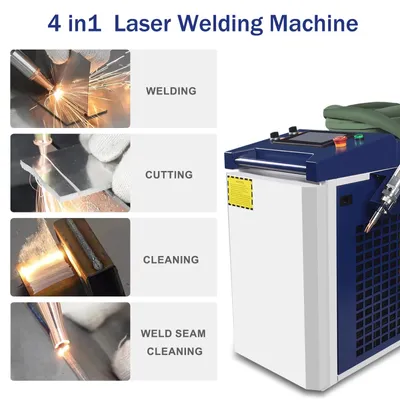 Image de Appareil de soudage laser 4-en-1 - 3000 W - 380 V - Soudage, découpe, nettoyage - Portatif