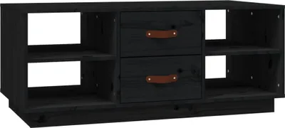 Produktbild von vidaXL Couchtisch Schwarz 100x50x41 cm Massivholz Kiefer
