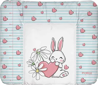 Produktbild von pic Bear weiche Wickelauflage HONEY 85 x 72 cm hochwertige Wickelmatte 100 Motiv: Hase