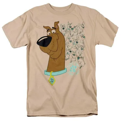 Produktbild von Scooby Doo - "Evolution Of" T-Shirt für Herren/Damen Uni TV38951 (M) (Sand)