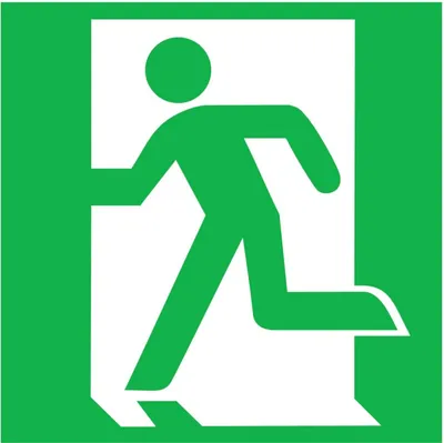 Produktbild von SafetyMarking Fluchtwegschild Alu B200xH200 mm Notausgang links langnachleuchtend