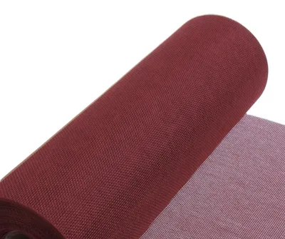 Produktbild von Tischläufer "Shabby Chic" Bordeaux + Dekoherzen in gold - 300mm - 15m - 69-300-15-33 H