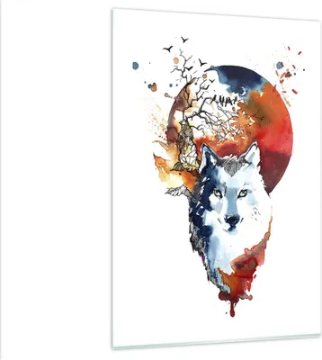 Produktbild von Bilder auf glas - Einteilig - Tierwelt Pelz Abbildung Mond - 80x120cm - Glasbilder - Wandbilder - Bilder - Wanddekoration aus Glas - Glas Bilder - Wandbild auf Glas - GPA80x120-3133