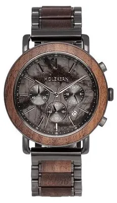 Obrázek produktu pro Pánské hodinky Holzkern quartz chronograf Askja ořech/mramor