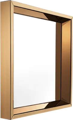 Produktbild von Casa Padrino Luxus Spiegel Bernsteinfarben 100 x 12 x H. 100 cm - Hotel Möbel
