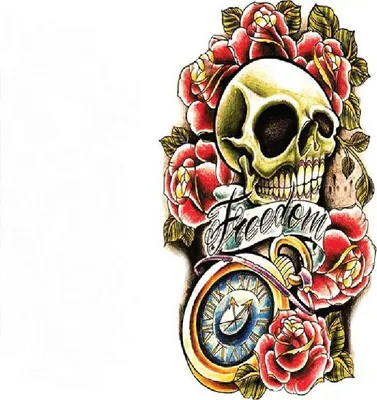 Produktbild von Oblique Unique Temporäres Tattoo Klebetattoo Tättowierung - Freedom