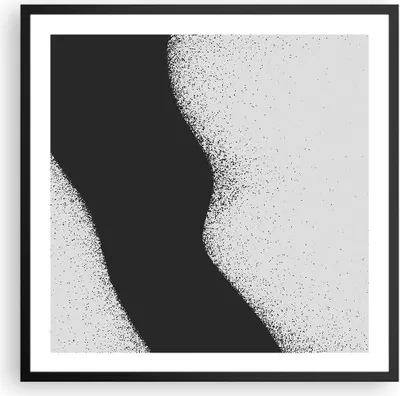 Produktbild von Gerahmtes Poster - Schwarzer Rahmen - Schwarz Staub Weiß - 60x60 cm - Wand Bild - Wanddeko - Wandbilder - Kunstposter - Wandposter - Bilderrahmen - Bilder - Kunstdruck - P2BAC60x60-4744