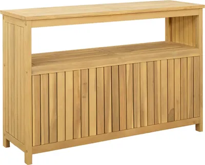 Image de vidaXL Console de jardin en bois d'acacia clair 110 x 35 x 75 cm