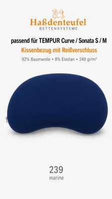 Produktbild von Kissenbezug passend für TEMPUR Curve & Sonata S/M – 61 × 40 cm, KI-generiertes Bild