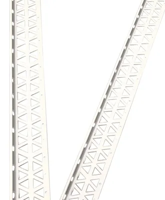 Produktbild von ProfileXXL PVC Eckwinkel, Eckprofil, Kantenschutz 2,5m Weiß 40 x 40 x 10mm Putzschienen aus hart PVC, für Innen- & Außenputz