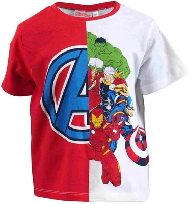 Zdjęcie produktu dla Marvel Avengers koszulka chłopięca Iron Man Hulk Thor czerwony/biały rozmiar 104 - 140 104 (4 lata)