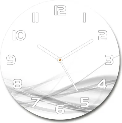Produktbild von Wanduhr aus Glas 30fi Glasbild Glasuhr Gehärtetes Glas - weisse-zeiger - Waves abstraction
