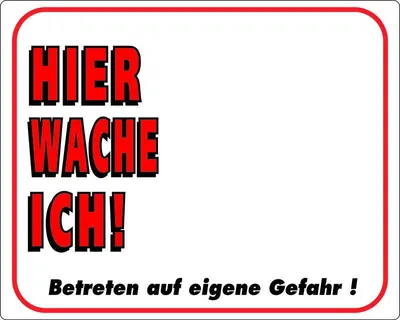 Produktbild von Nobby Warntafel "Hier wache ich!"