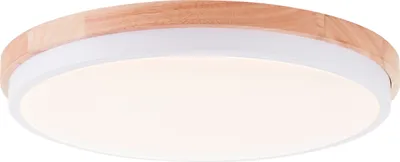 Produktbild von Brilliant G80845/75 Baarlo Deckenleuchte 35cm Metall/Holz/Kunststoff matt weiß/holz LED integriert