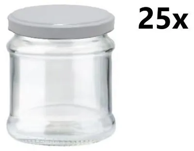 Obrázek produktu pro Zavařovací sklenice 210 ml LADA čirá 25 ks VČETNĚ BÍLÝCH VÍČEK, Počet kusů v balení: 25