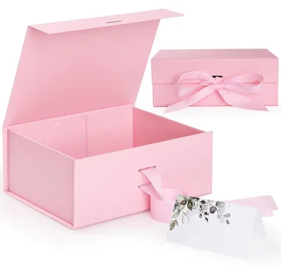 Produktbild von Geschenkbox mit Magnetverschluss und Geschenkbändern, 22 x 16 x 8,8 cm