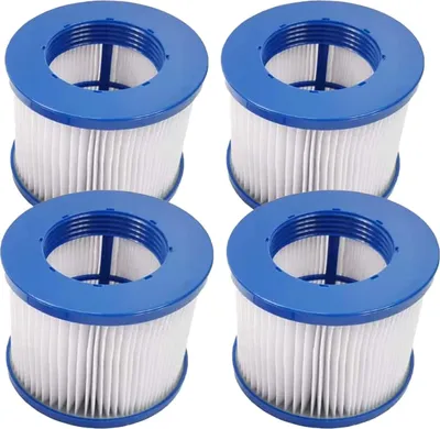 Produktbild von Filterkartuschen für aufblasbares Spa,filterkartusche whirlpool für spa zubehör, Spa Filter 75 * 100 mm Höhe 75 mm Whirlpool filterkartusch Pool Filter Lamellenfilter. (4pcs)