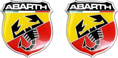 Produktbild von Abarth 3D Aufkleber 2 Offizielle Schild, Größe 30 mm