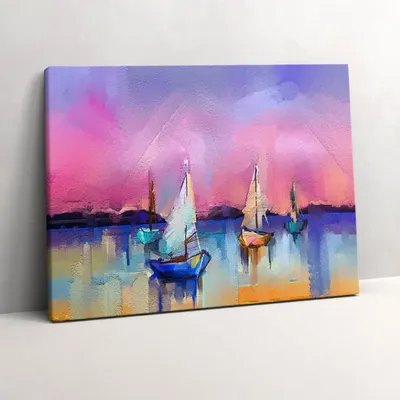 Produktbild von Meereslandschaft – Leinwandbild Wandbild – 80x60 cm – Leinwandbilder – Wandbilder – Schlafzimmer – Flur