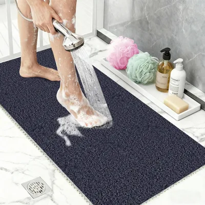 Productafbeelding van Antislip douchemat, 40x80 cm, sneldrogend, schimmelwerend, PVC, blauw