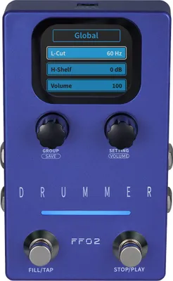 Obrázok produktu pre Luocute Drum Machine Guitar Effect Pedal, 121 drum grooves 11 štýlov rytmu, prispôsobiteľné sloty Rytmický gitarový efektový pedál, vhodný pre živé vystúpenia, štúdio, performance (EU Plug)