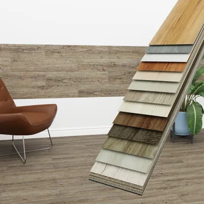 Produktbild von HEXIM Vinyldielen 0,97m² selbstklebend PVC Wandverkleidung Bodenbelag Holzoptik 91x15cm Paneele für Wand & Boden Holzdielen braun (7 Dielen Weathered Oak - 1805-8)