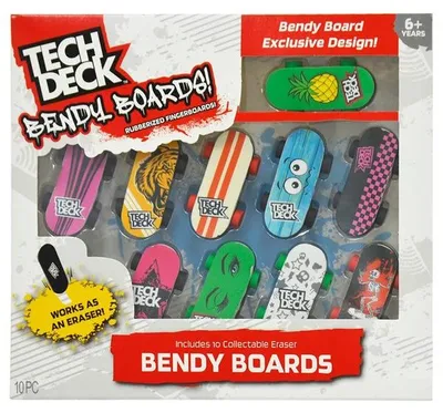 Image de Coffret tech deck bendy boards 10 finger skates - planches flexibles - spin master - mini skake a doigt