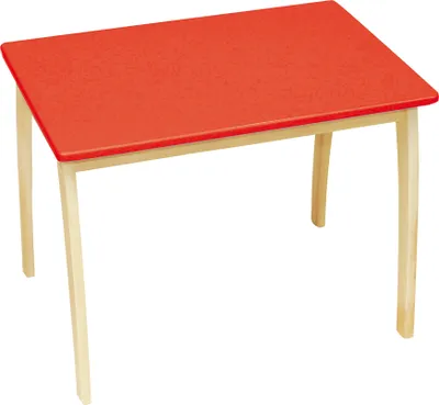 Image de table pour enfants roba, en bois massif et MDF, avec plateau laqué en couleur