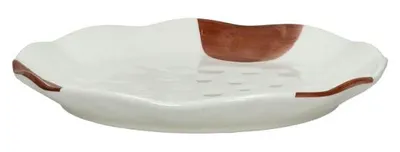 Immagine prodotto di Piatto dessert Pomax Labo, in porcellana, color marrone ruggine, diametro 20,3 cm, altezza 2 cm