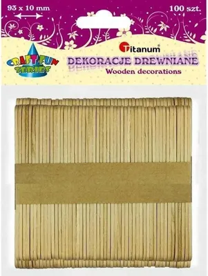 Image de Bâtons droits en bois 18x150mm 70pcs