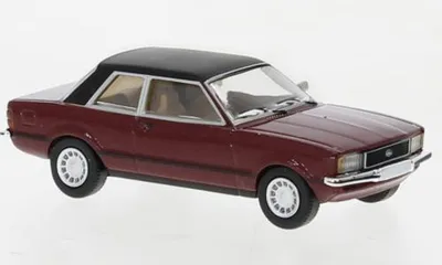 Produktbild von PCX Premium Classics Ford Taunus TC2, metallic-dunkelrot/matt-schwarz, 1976
