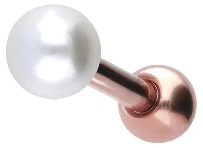 Produktbild von Ohrpiercing Titan Ohrpiercing SYNTHETISCHE PERLE RoséGold Perlengröße: 4mm