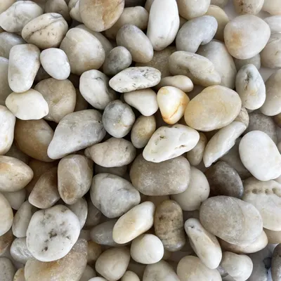 Produktbild von FLUSSKIESEL, Kieselsteine 20-60mm. 1kg. Creme - WEISS