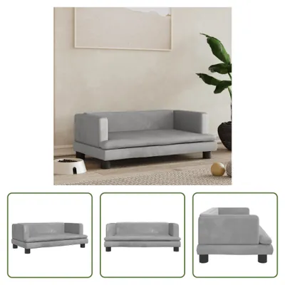 Obrázek produktu pro The Living Store Pelíšek pro psy Light grey 80x45x30 cm Velvet
