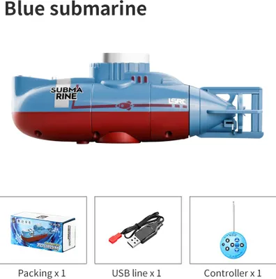 Produktbild von Kinderspielzeug Fernbedienung U-Boot Tauchen Fisch Tank Mini Rc Simulation blau