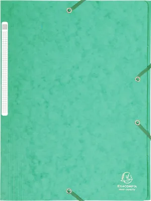 Produktbild von Exacompta 50x Sammelmappe +Gummizug 3 Klappen Karton A4 MAXI sortiert 17100H