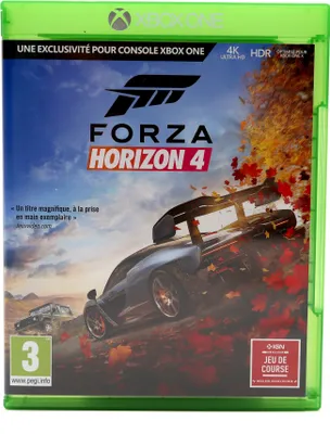 The image shows the front cover of a Forza Horizon 4 video game case for Xbox One.
