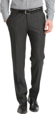 Produktbild von aubi Perfect Fit Herren Businesshose Anzughose Flanell Flat Front Modell 26 anthrazit Größe 26