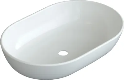 Produktbild von Waschbecken Aufsatzwaschbecken oval aus Keramik Weiß 60x42x14 cm