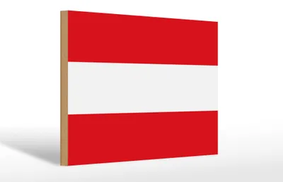 Produktbild von Holzschild Flagge Österreich 30x20cm Flag of Austria