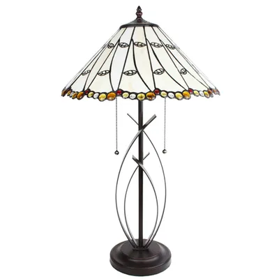 Produktbild von Clayre & Eef Tiffany Tischlampe Ø 41x68 cm Beige Glas