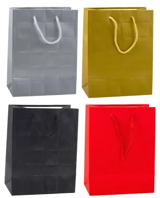 Produktbild von Geschenktüte strukturierte Quadrate elegant 23 x 18 x 10 cm