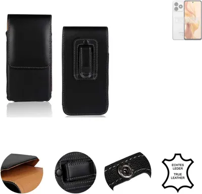 Produktbild von K-S-Trade Holster Gürteltasche Handy Hülle Schutzhülle kompatibel mit Ulefone Note 18 Ultra Handyhülle Leder schwarz, 1x
